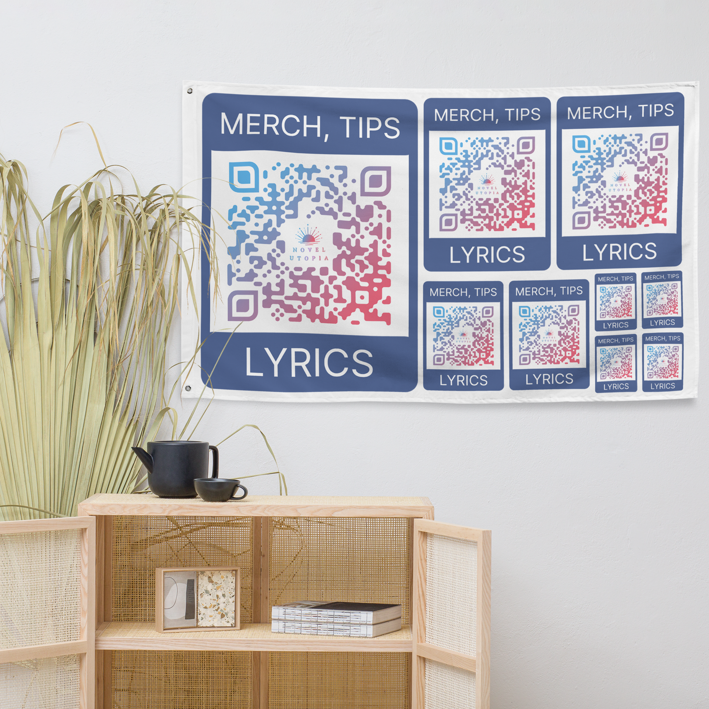 Custom QR Code | LARGE FLAGS, 9-pack (up to 30x38 in)