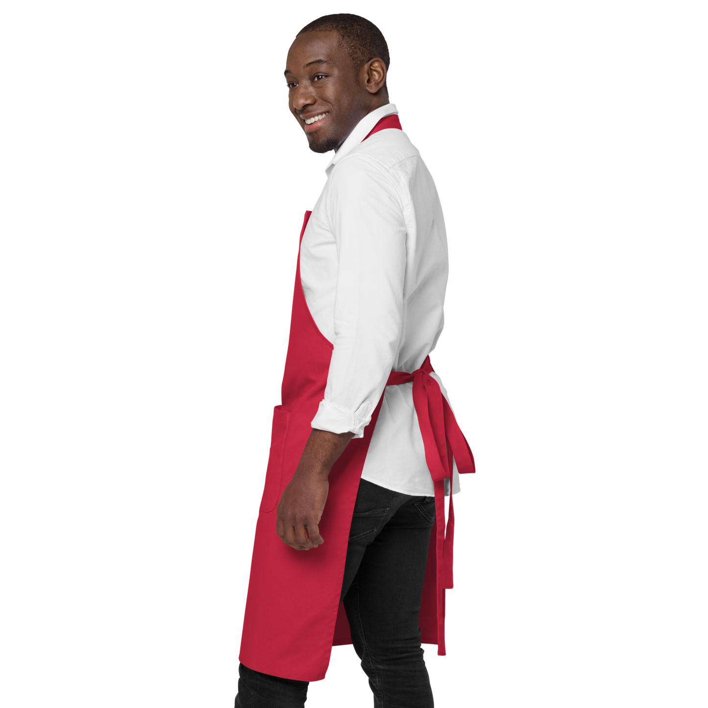 Organic cotton apron | F.A.M.E. band | Red