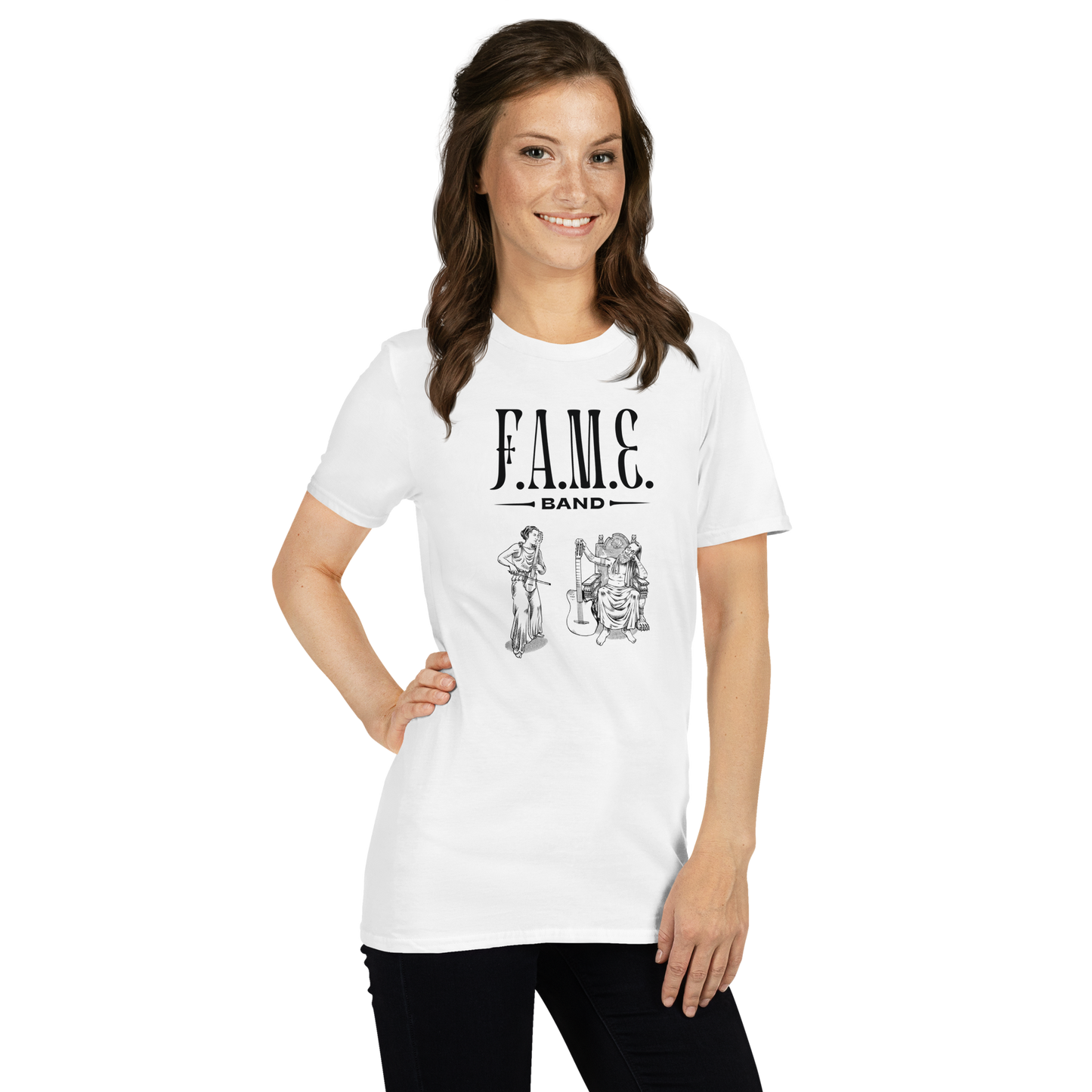 Short-Sleeve Unisex T-Shirt | F.A.M.E. band | R&F, White