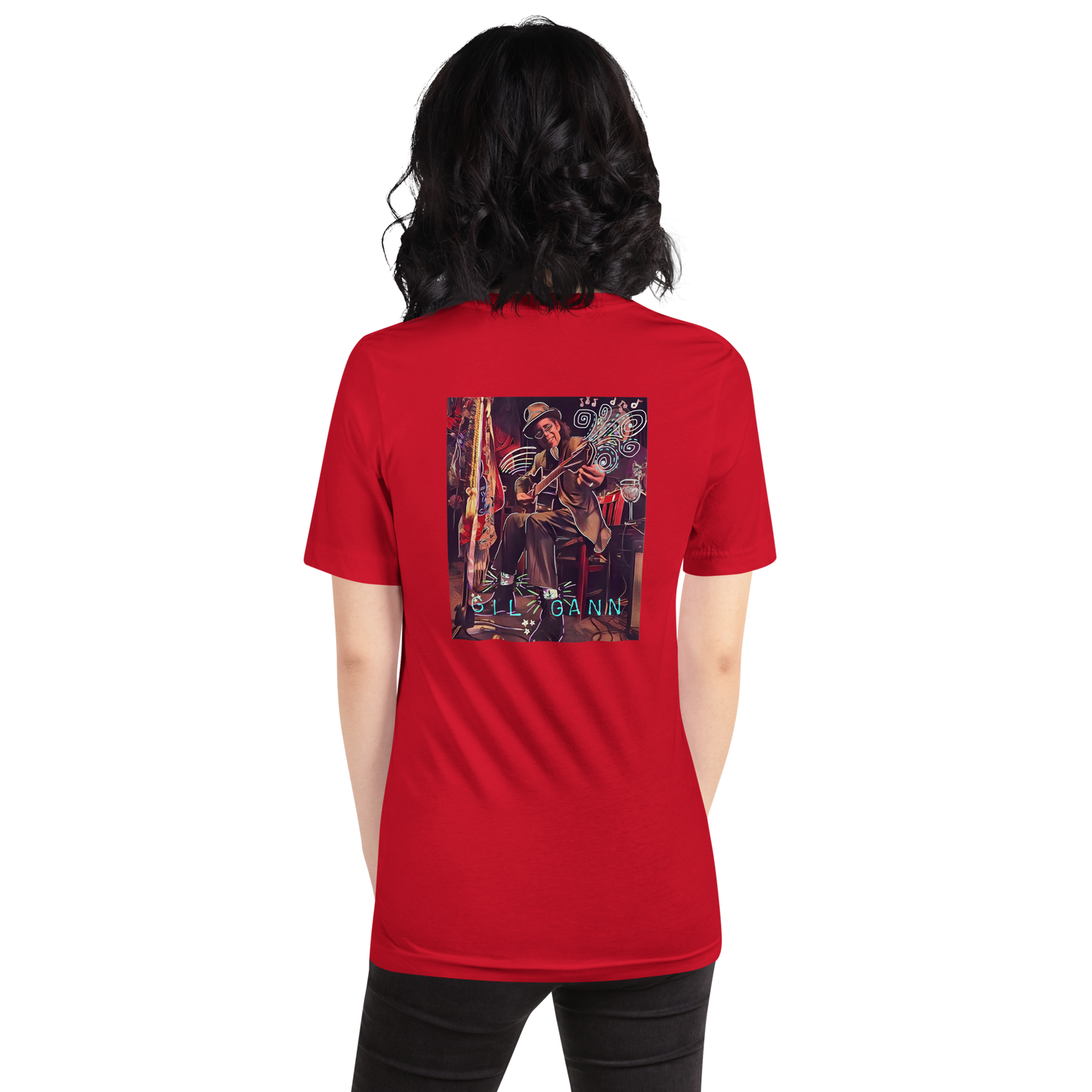 Unisex t-shirt, Back, Red | Gil Gann
