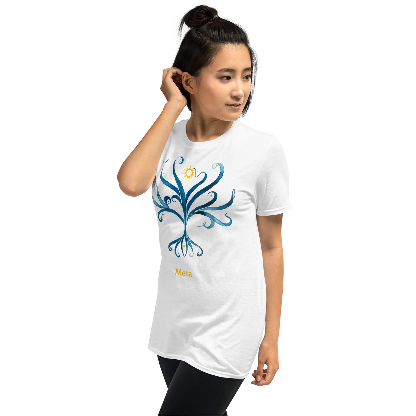 Meta - Camiseta unissex com mangas curtas