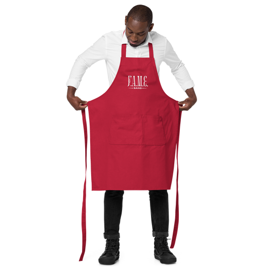 Organic cotton apron | F.A.M.E. band | Red