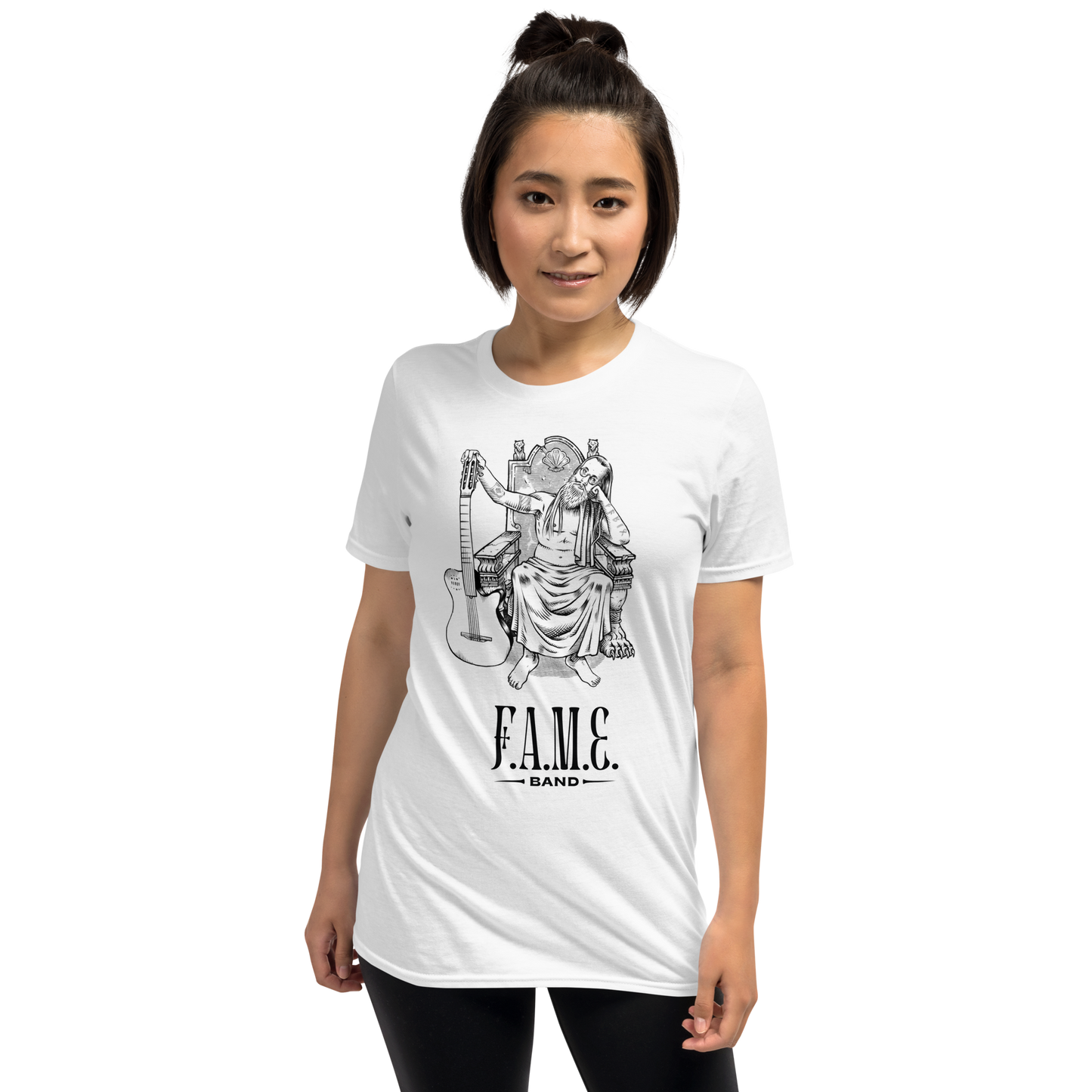 Short-Sleeve Unisex T-Shirt | F.A.M.E. band | F, White