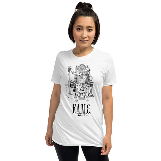 Short-Sleeve Unisex T-Shirt | F.A.M.E. band | F, White