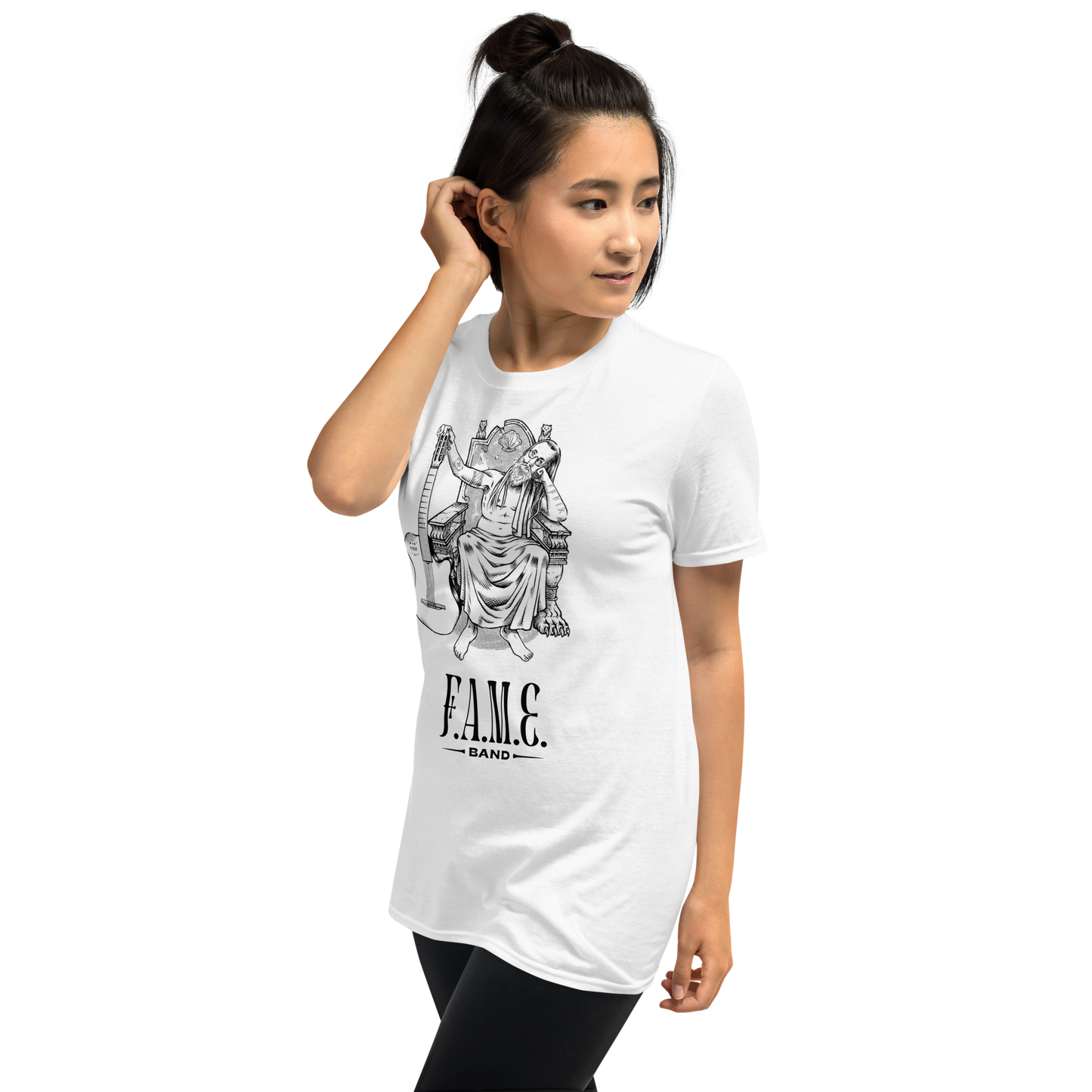 Short-Sleeve Unisex T-Shirt | F.A.M.E. band | F, White