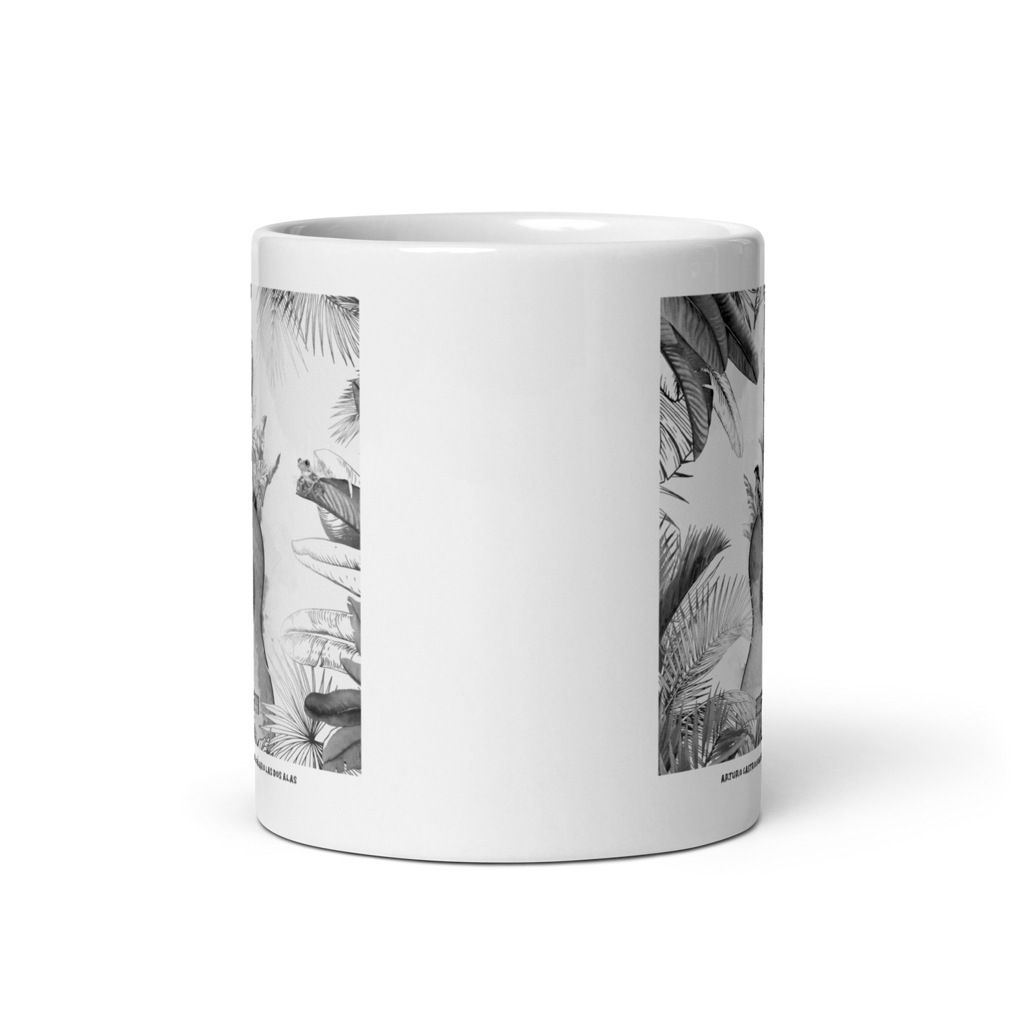 White glossy mug, B&W | Arturo Castro Nogueras