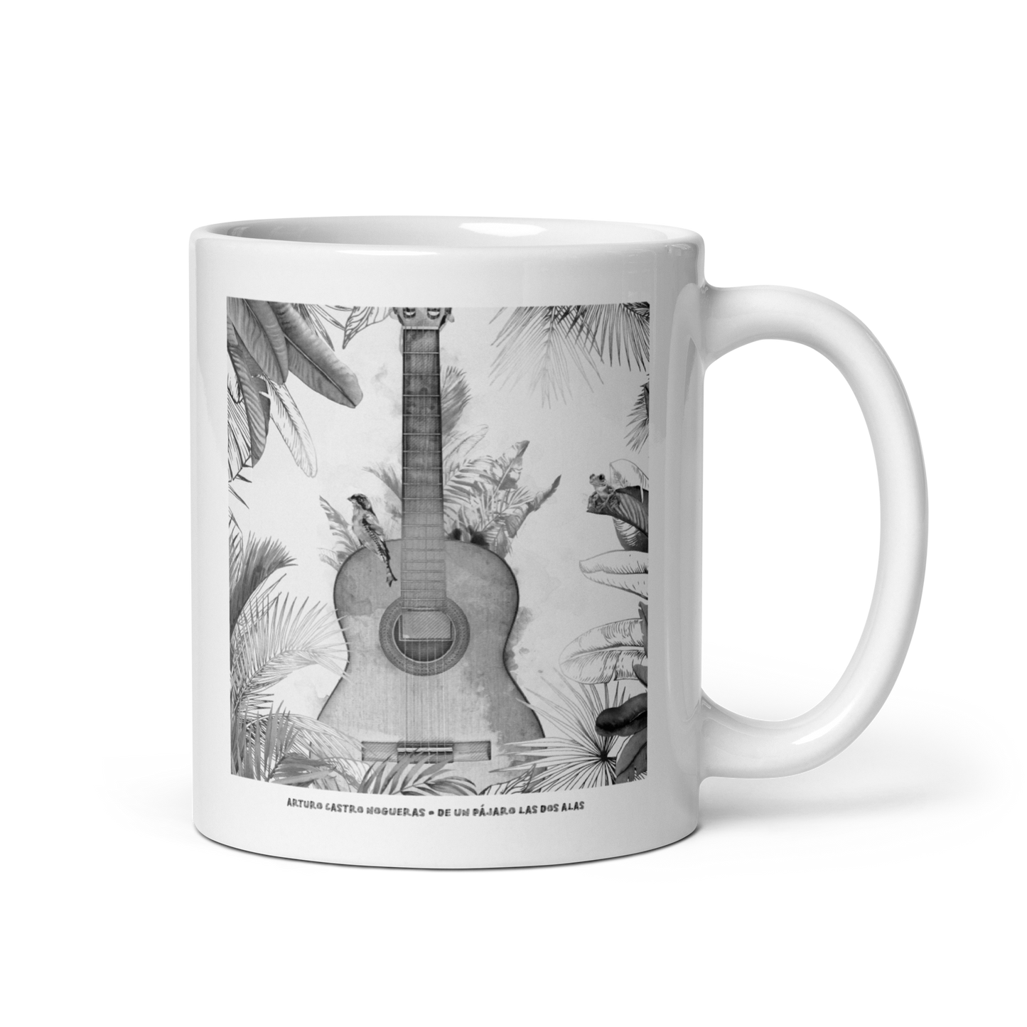 White glossy mug, B&W | Arturo Castro Nogueras