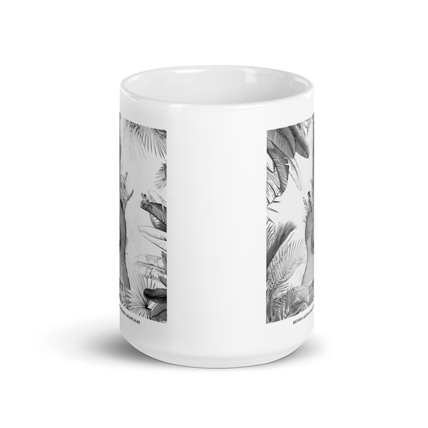 White glossy mug, B&W | Arturo Castro Nogueras