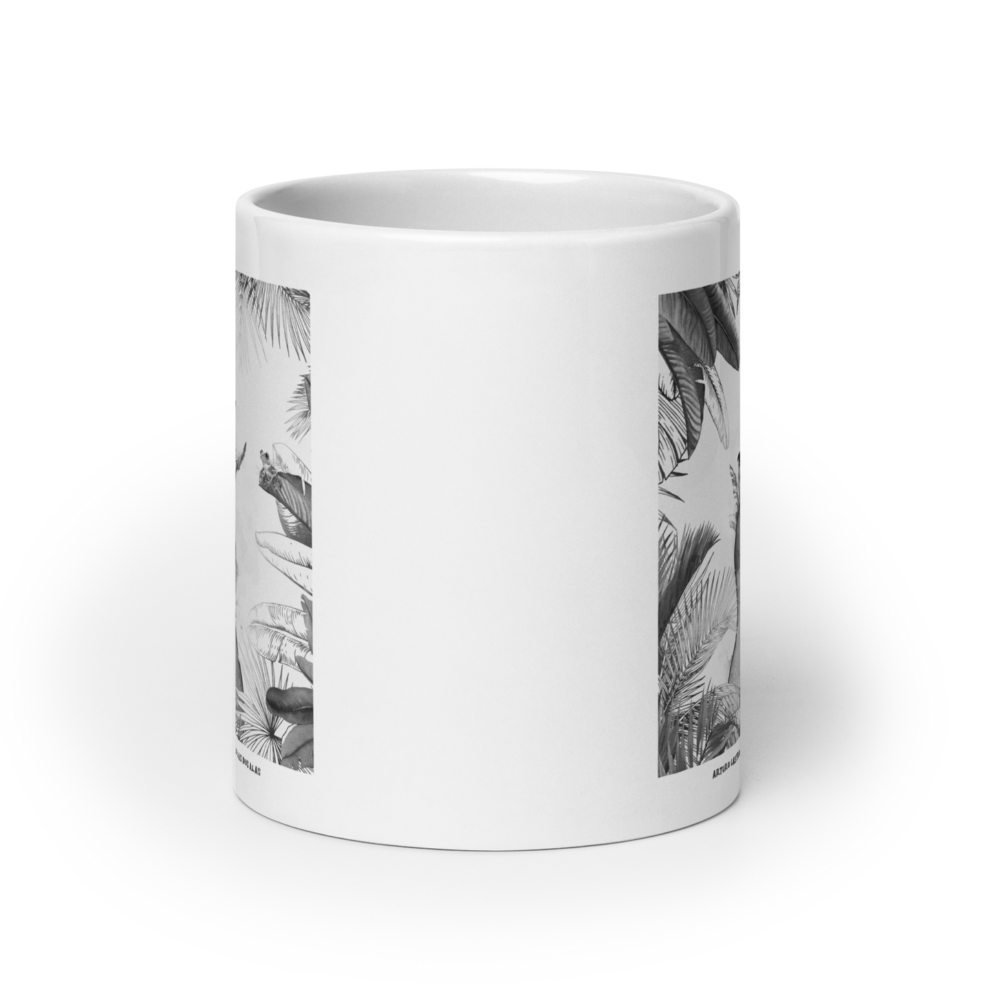 White glossy mug, B&W | Arturo Castro Nogueras