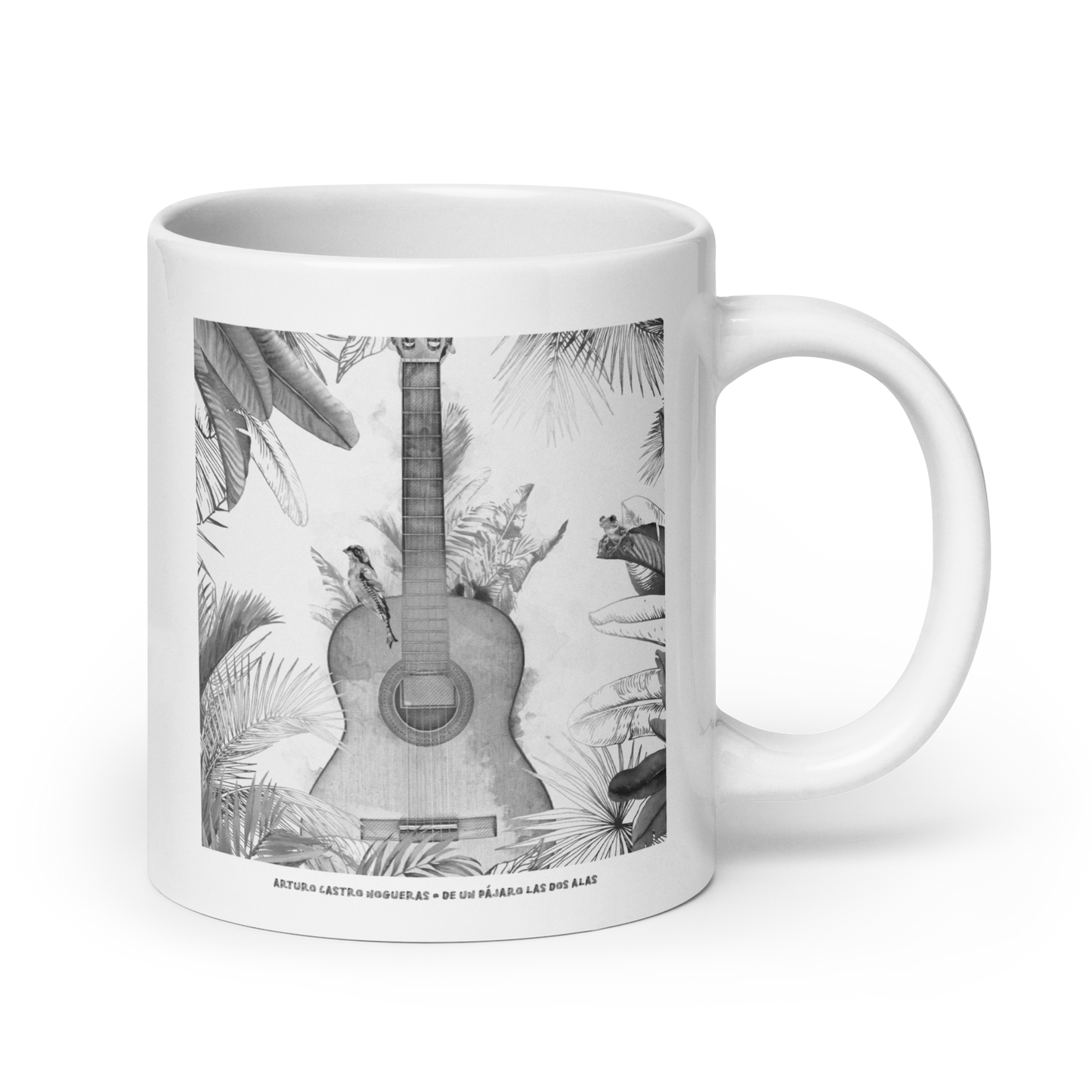 White glossy mug, B&W | Arturo Castro Nogueras